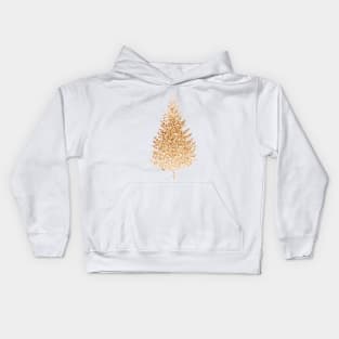 Golden christmas tree Kids Hoodie